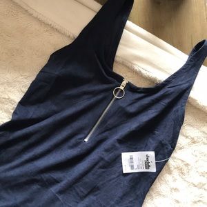 Blue velvet Charlotte Russe body suit